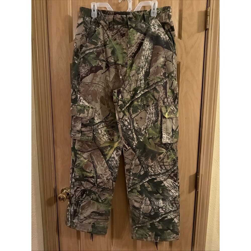 Outfitter Ridge Camo Cargo Pants Mens Large Camouflage Fusion  3D Hunting.  EUC!